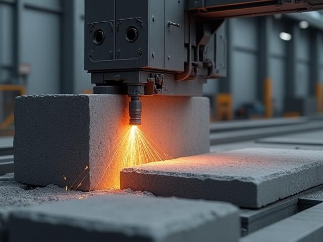 Simulation ng industrial stone cutting process